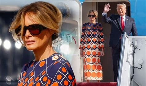 gucci dress melania trump|Melania arriving in Florida today.